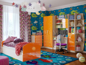 Детская комната Юниор-2 Оранжевый металлик в Муравленко - muravlenko.magazinmebel.ru | фото