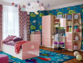 Детская комната Юниор-2 Розовый металлик в Муравленко - muravlenko.magazinmebel.ru | фото
