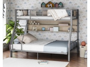 Двухъярусная кровать Гранада-1П 140 Серая в Муравленко - muravlenko.magazinmebel.ru | фото