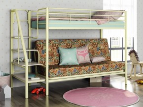 Двухъярусная кровать с диваном Мадлен 3 Слоновая кость-марки в Муравленко - muravlenko.magazinmebel.ru | фото - изображение 1