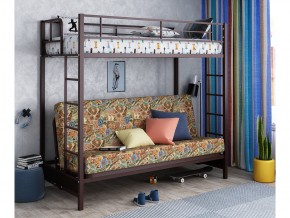 Двухъярусная кровать с диваном Мадлен Коричневая-марки в Муравленко - muravlenko.magazinmebel.ru | фото