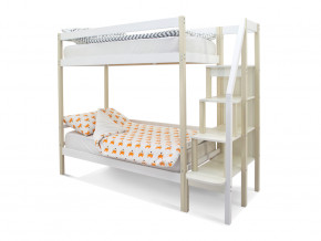 Двухъярусная кровать Svogen бежево-белый в Муравленко - muravlenko.magazinmebel.ru | фото - изображение 1