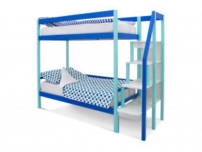Двухъярусная кровать Svogen мятно-синий в Муравленко - muravlenko.magazinmebel.ru | фото - изображение 1