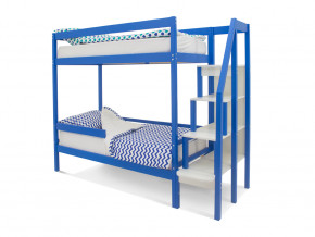Двухъярусная кровать Svogen с бортиком синий в Муравленко - muravlenko.magazinmebel.ru | фото