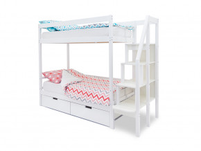 Двухъярусная кровать Svogen с ящиками белый в Муравленко - muravlenko.magazinmebel.ru | фото