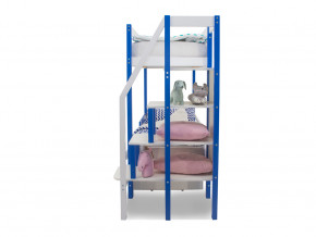 Двухъярусная кровать Svogen с ящиками и бортиком сине-белый в Муравленко - muravlenko.magazinmebel.ru | фото - изображение 3