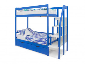 Двухъярусная кровать Svogen с ящиками синий в Муравленко - muravlenko.magazinmebel.ru | фото