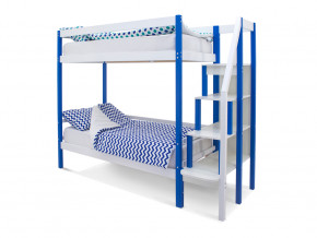 Двухъярусная кровать Svogen сине-белый в Муравленко - muravlenko.magazinmebel.ru | фото - изображение 1