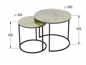 Комплект столов журнальных Стелла зеленый оникс в Муравленко - muravlenko.magazinmebel.ru | фото - изображение 2