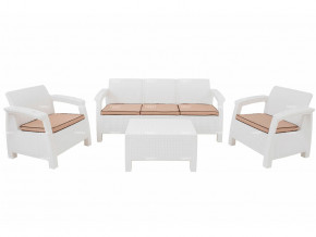 Комплект уличной мебели Yalta Terrace Triple Set белый в Муравленко - muravlenko.magazinmebel.ru | фото