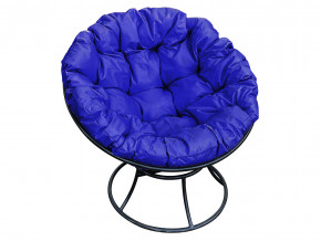 Кресло Папасан без ротанга синяя подушка в Муравленко - muravlenko.magazinmebel.ru | фото
