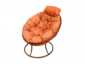 Кресло Папасан мини без ротанга оранжевая подушка в Муравленко - muravlenko.magazinmebel.ru | фото