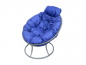 Кресло Папасан мини без ротанга синяя подушка в Муравленко - muravlenko.magazinmebel.ru | фото