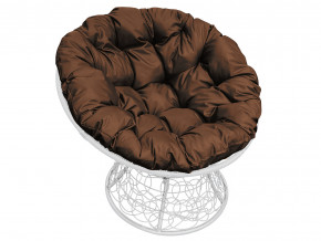 Кресло Папасан с ротангом коричневая подушка в Муравленко - muravlenko.magazinmebel.ru | фото