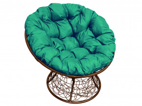 Кресло Папасан с ротангом зелёная подушка в Муравленко - muravlenko.magazinmebel.ru | фото
