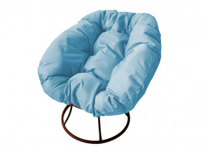 Кресло Пончик без ротанга голубая подушка в Муравленко - muravlenko.magazinmebel.ru | фото