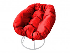 Кресло Пончик без ротанга красная подушка в Муравленко - muravlenko.magazinmebel.ru | фото