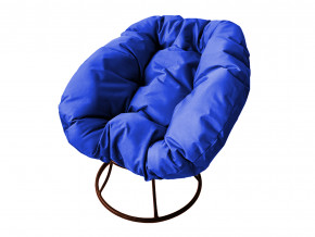 Кресло Пончик без ротанга синяя подушка в Муравленко - muravlenko.magazinmebel.ru | фото