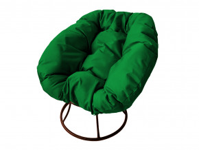 Кресло Пончик без ротанга зелёная подушка в Муравленко - muravlenko.magazinmebel.ru | фото