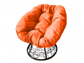 Кресло Пончик с ротангом оранжевая подушка в Муравленко - muravlenko.magazinmebel.ru | фото - изображение 1