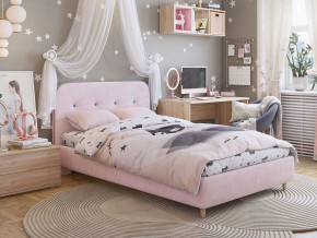 Кровать 1200 Лео велюр нежно-розовый в Муравленко - muravlenko.magazinmebel.ru | фото - изображение 4