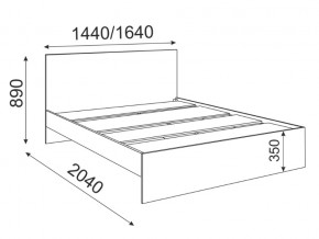 Кровать 1600 Осло модуль 4 с ящиками Дуб золото в Муравленко - muravlenko.magazinmebel.ru | фото - изображение 2