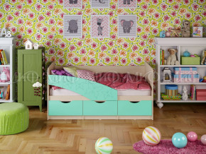 Кровать Бабочки 1600 Бирюза матовая в Муравленко - muravlenko.magazinmebel.ru | фото - изображение 1