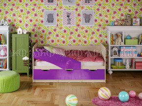 Кровать Бабочки 1600 Фиолетовый металлик в Муравленко - muravlenko.magazinmebel.ru | фото - изображение 1