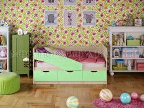 Кровать Бабочки 1600 Салатовый в Муравленко - muravlenko.magazinmebel.ru | фото - изображение 1