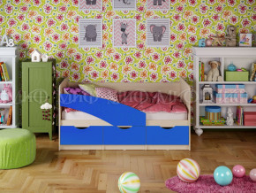 Кровать Бабочки 1600 Синий в Муравленко - muravlenko.magazinmebel.ru | фото