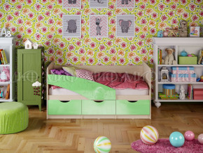 Кровать Бабочки 1800 Салатовый металлик в Муравленко - muravlenko.magazinmebel.ru | фото