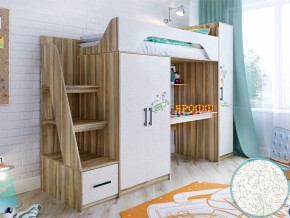Кровать чердак Тея с пеналом с фасадом для рисования феритейл в Муравленко - muravlenko.magazinmebel.ru | фото - изображение 1