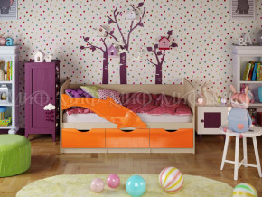 Кровать Дельфин-1 1600 Оранжевый металлик в Муравленко - muravlenko.magazinmebel.ru | фото
