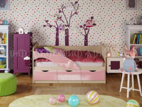 Кровать Дельфин-1 1600 Розовый металлик в Муравленко - muravlenko.magazinmebel.ru | фото - изображение 1