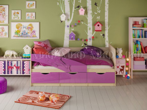 Кровать Дельфин 1600 Фиолетовый металлик в Муравленко - muravlenko.magazinmebel.ru | фото - изображение 1