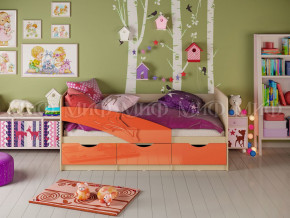 Кровать Дельфин 1600 Оранжевый металлик в Муравленко - muravlenko.magazinmebel.ru | фото