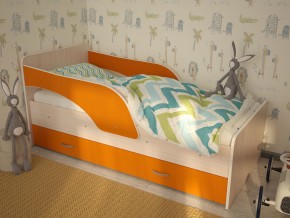 Кровать детская Максимка млечный дуб-оранж в Муравленко - muravlenko.magazinmebel.ru | фото - изображение 1