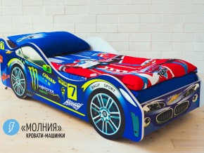 Кровать детская машина Молния в Муравленко - muravlenko.magazinmebel.ru | фото