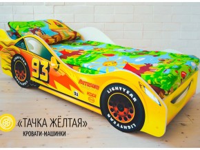 Кровать детская машина Тачка Желтая в Муравленко - muravlenko.magazinmebel.ru | фото