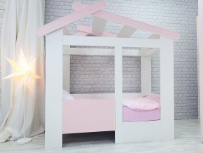 Кровать детская Теремок без ящика розовая в Муравленко - muravlenko.magazinmebel.ru | фото