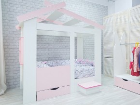 Кровать детская Теремок без ящика розовая в Муравленко - muravlenko.magazinmebel.ru | фото - изображение 2