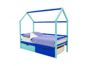 Кровать-домик Svogen с ящиками мятно-синий в Муравленко - muravlenko.magazinmebel.ru | фото