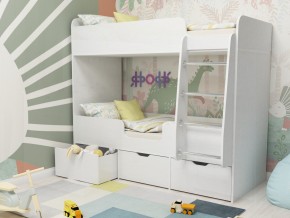 Кровать двухъярусная Малыш двойняшка белый в Муравленко - muravlenko.magazinmebel.ru | фото