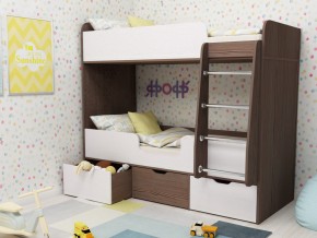 Кровать двухъярусная Малыш двойняшка бодега-белый в Муравленко - muravlenko.magazinmebel.ru | фото - изображение 1