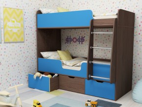 Кровать двухъярусная Малыш двойняшка бодега-голубой в Муравленко - muravlenko.magazinmebel.ru | фото - изображение 1