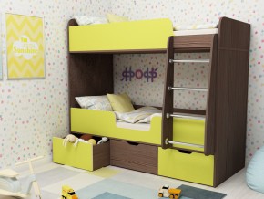 Кровать двухъярусная Малыш двойняшка бодега-лайм в Муравленко - muravlenko.magazinmebel.ru | фото