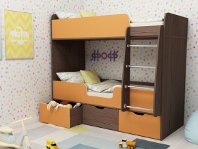 Кровать двухъярусная Малыш двойняшка бодега-оранжевый в Муравленко - muravlenko.magazinmebel.ru | фото