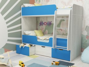 Кровать двухъярусная Малыш двойняшка винтерберг-голубой в Муравленко - muravlenko.magazinmebel.ru | фото - изображение 1