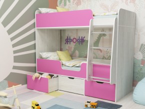 Кровать двухъярусная Малыш двойняшка винтерберг-розовый в Муравленко - muravlenko.magazinmebel.ru | фото