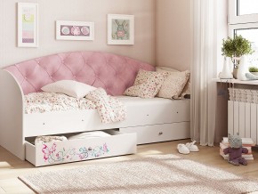 Кровать Эльза Белый-розовый в Муравленко - muravlenko.magazinmebel.ru | фото - изображение 1